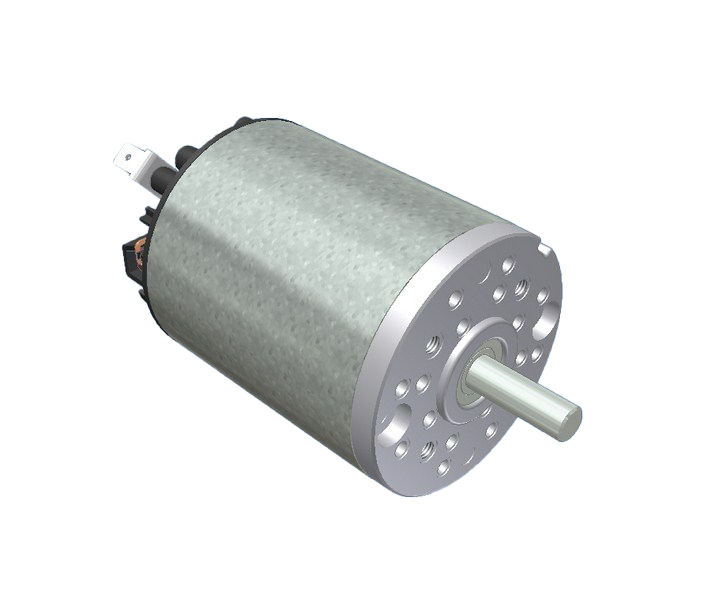 MB 63-40 DC motor, small permanent magnet electric motor, PMDC, 12VDC, 18VDC, 24VDC, 36VDC, 48VDC, 125VDC, diameter 63 mm, torque 0.2 N.m at 3000 rpm, accessible brushes